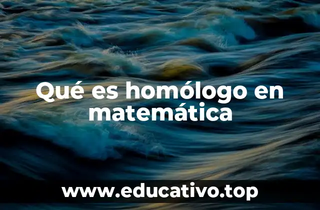 Qué es homólogo en matemática