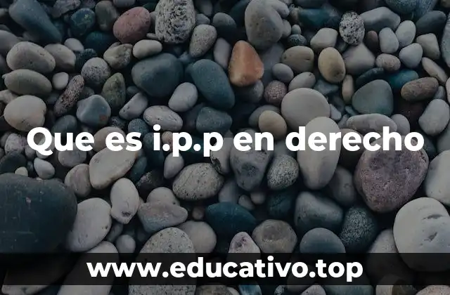 Que es i.p.p en derecho