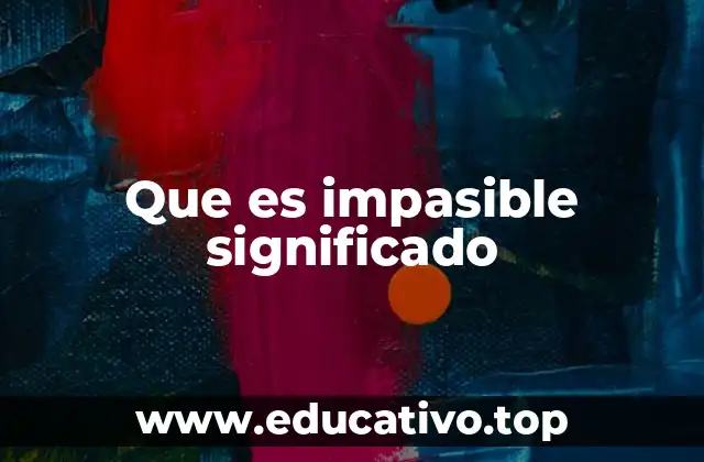Que es impasible significado