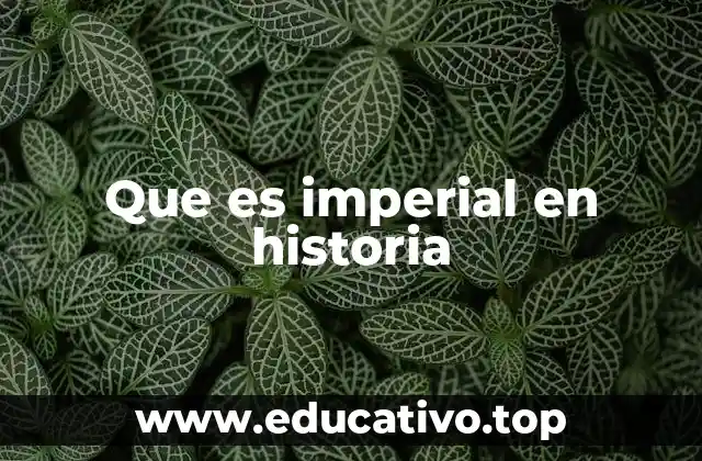 Que es imperial en historia