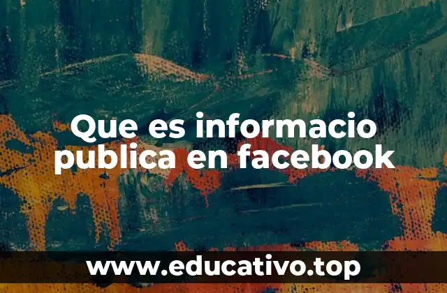 Que es informacio publica en facebook