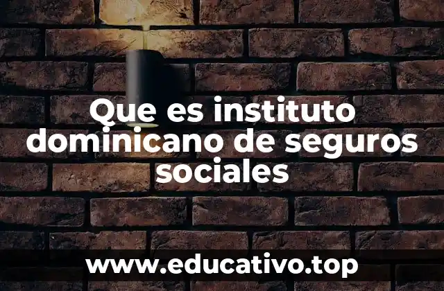 Que es instituto dominicano de seguros sociales