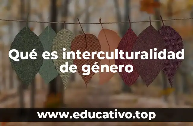 Qué es interculturalidad de género