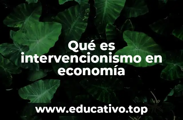 Qué es intervencionismo en economía