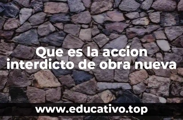 Que es la accion interdicto de obra nueva