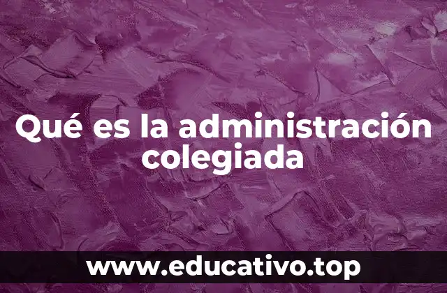 Qué es la administración colegiada