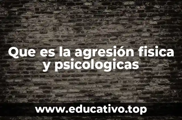 Que es la agresión fisica y psicologicas