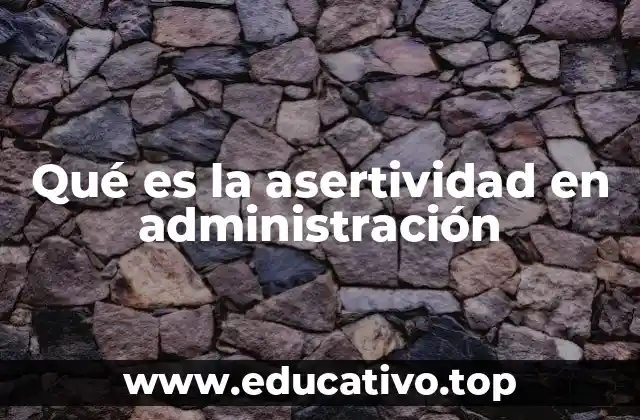 Qué es la asertividad en administración