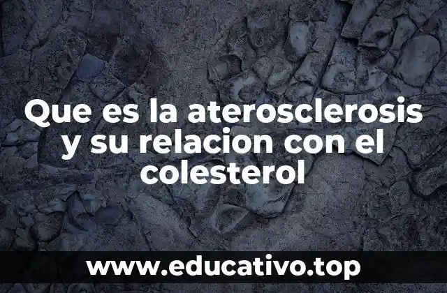 Que es la aterosclerosis y su relacion con el colesterol