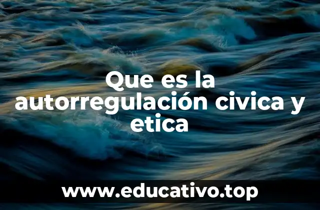 Que es la autorregulación civica y etica