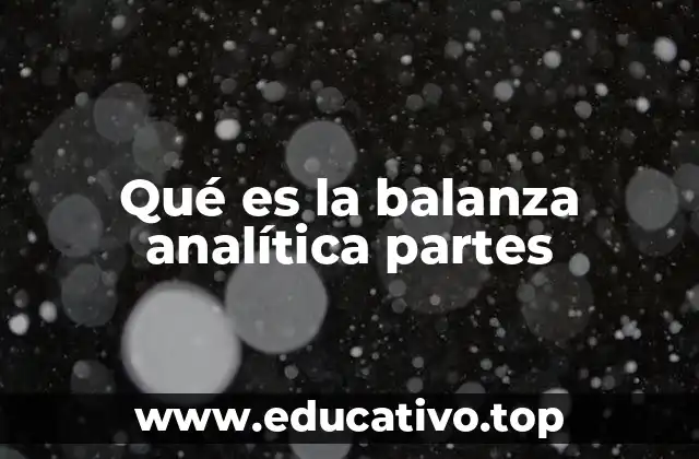 Componentes esenciales de una balanza analítica