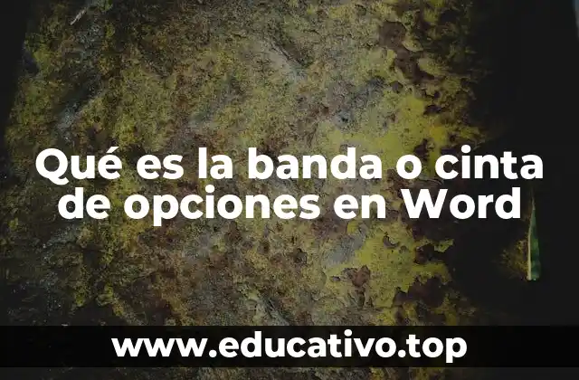 Qué es la banda o cinta de opciones en Word