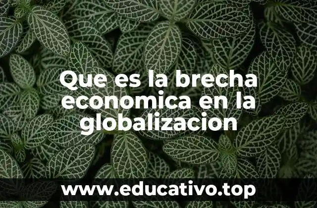 Que es la brecha economica en la globalizacion