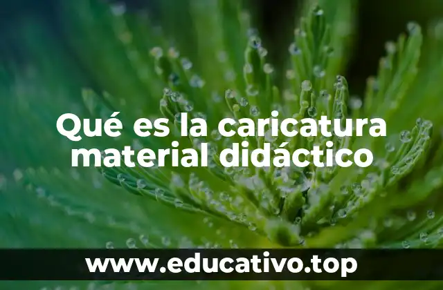 Qué es la caricatura material didáctico