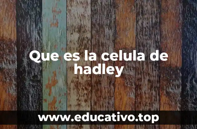 Que es la celula de hadley