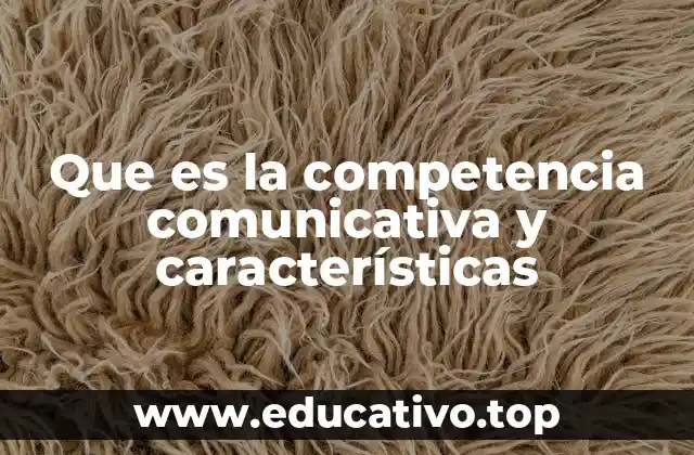 Que es la competencia comunicativa y características