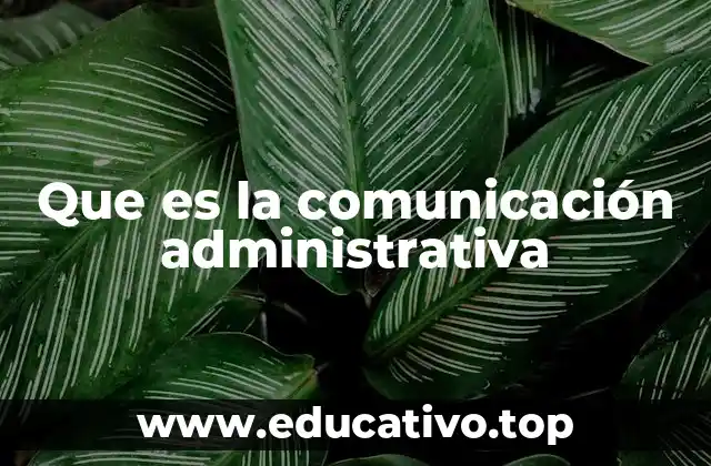 Que es la comunicación administrativa
