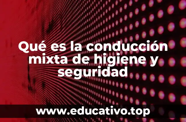 Qué es la conducción mixta de higiene y seguridad