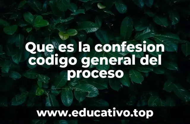 Que es la confesion codigo general del proceso