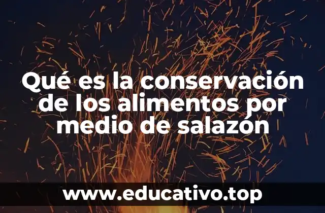 Qué es la conservación de los alimentos por medio de salazón