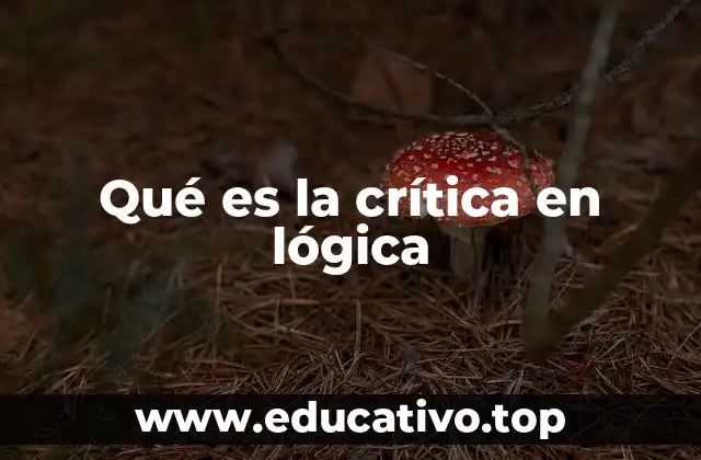 Qué es la crítica en lógica