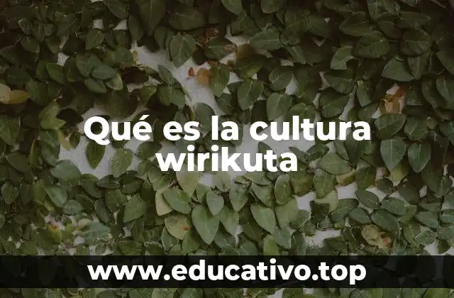 Qué es la cultura wirikuta