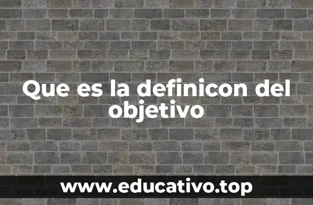 Que es la definicon del objetivo
