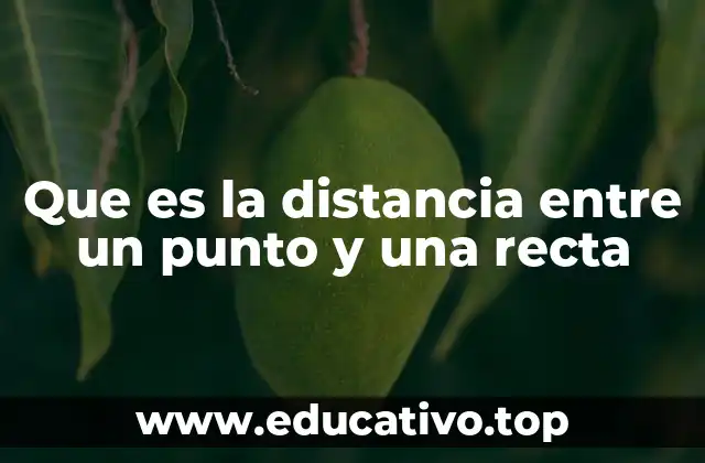Que es la distancia entre un punto y una recta