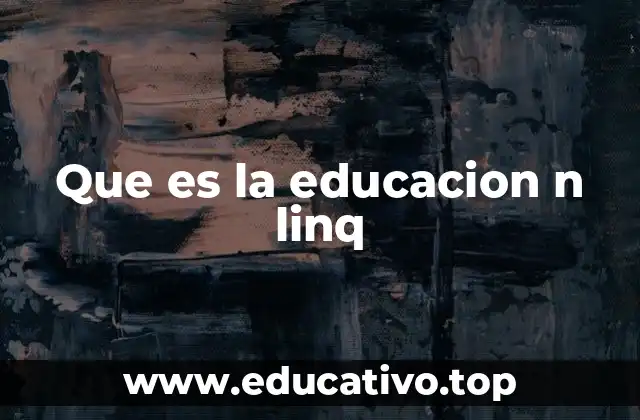 Que es la educacion n linq