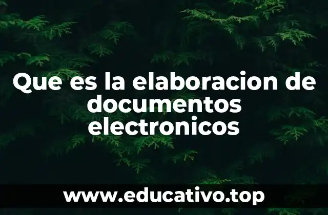 Que es la elaboracion de documentos electronicos
