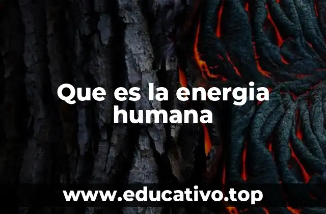 Que es la energia humana