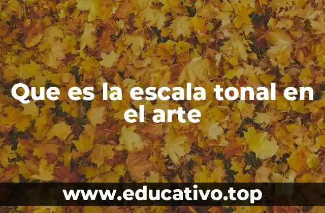 Que es la escala tonal en el arte