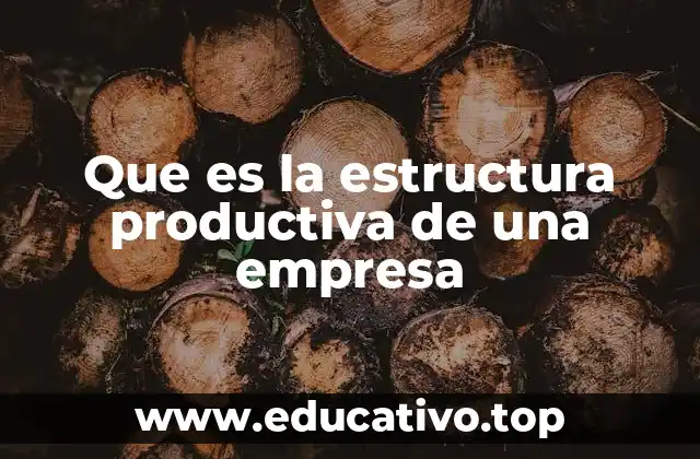 Que es la estructura productiva de una empresa