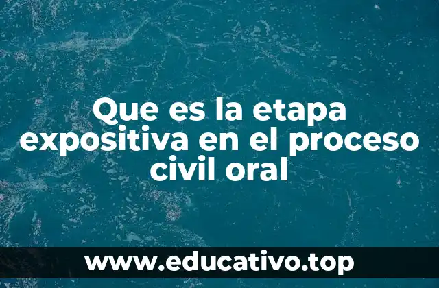 Que es la etapa expositiva en el proceso civil oral