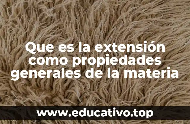 Cómo se manifiesta la extensión en los diferentes estados de la materia