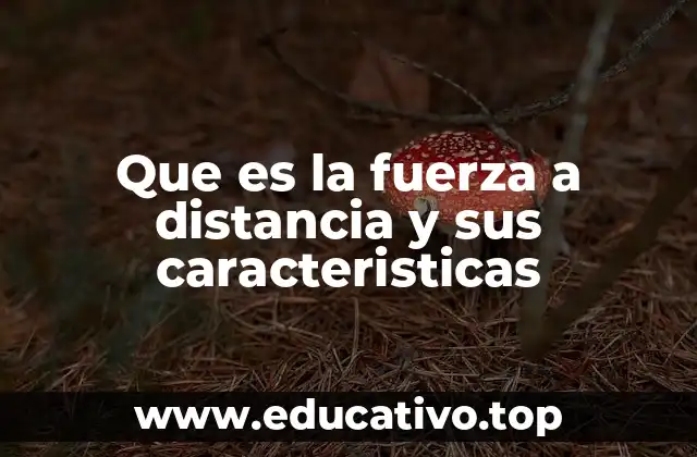 Que es la fuerza a distancia y sus caracteristicas
