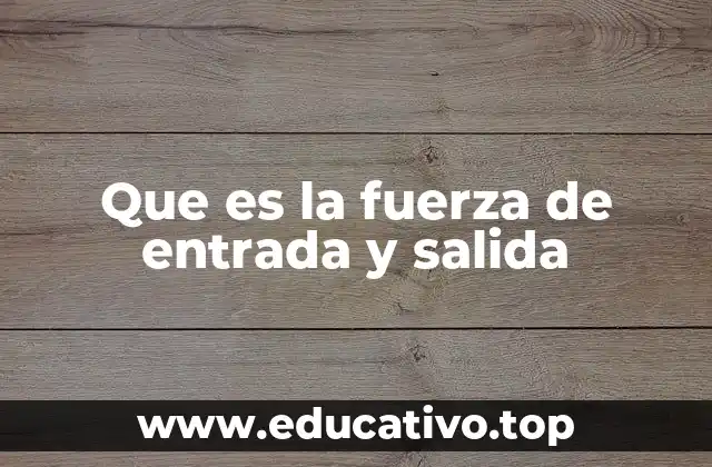 Que es la fuerza de entrada y salida