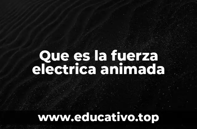 Que es la fuerza electrica animada