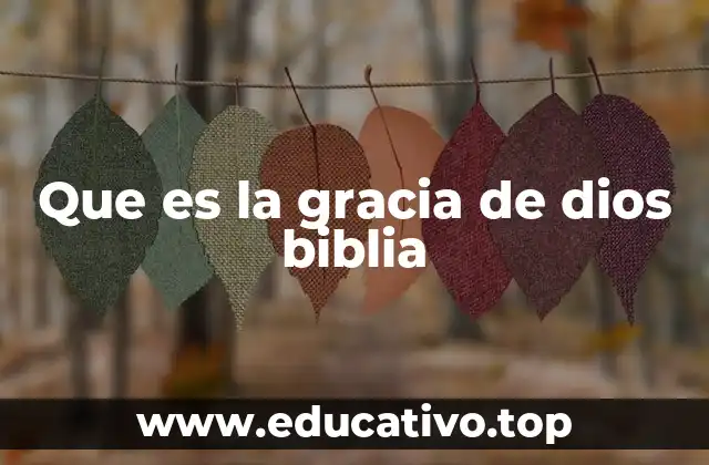 Que es la gracia de dios biblia