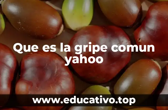Que es la gripe comun yahoo