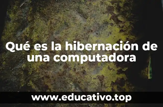 Cómo se diferencia la hibernación de otras funciones de ahorro de energía
