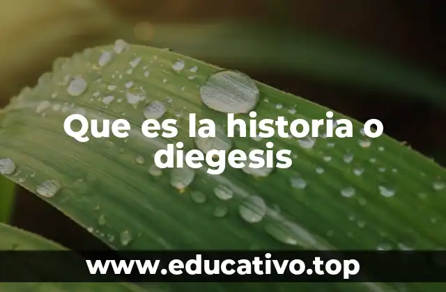 Que es la historia o diegesis