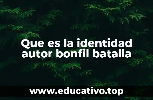 Que es la identidad autor bonfil batalla