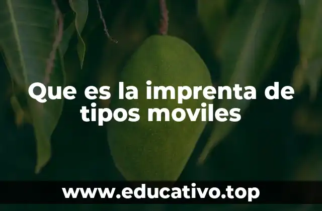 Que es la imprenta de tipos moviles