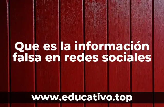 Que es la información falsa en redes sociales