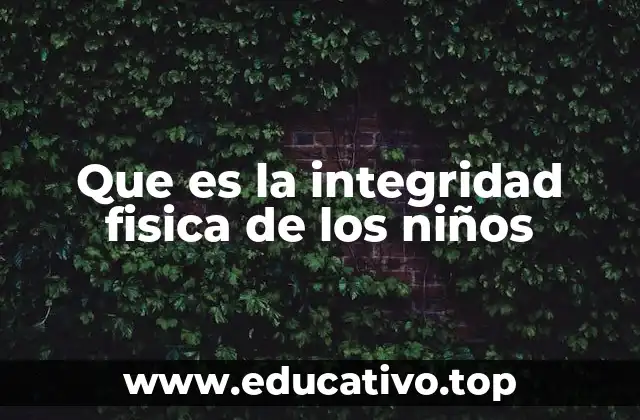 Que es la integridad fisica de los niños