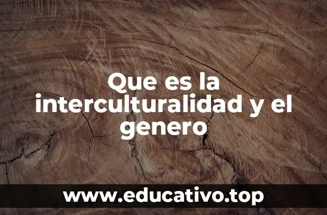 Que es la interculturalidad y el genero