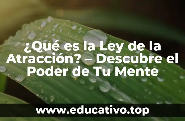 ¿Qué es la Ley de la Atracción? – Descubre el Poder de Tu Mente