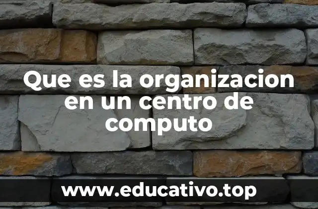 Que es la organizacion en un centro de computo