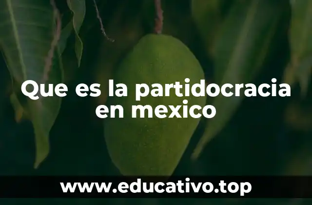 Que es la partidocracia en mexico
